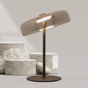 LED asztali lámpa 23054, füstszürke, üveg, magasság 52 cm kép
