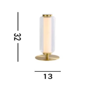 LED asztali lámpa Mod, sárgaréz színű, 3 fokozatú fényerőszabályzó, acél kép