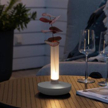 LED asztali világítás Biarritz, IP54, akku, fehér kép