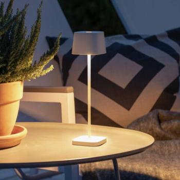 LED asztali világítás Capri-Mini, kültérre, fehér kép