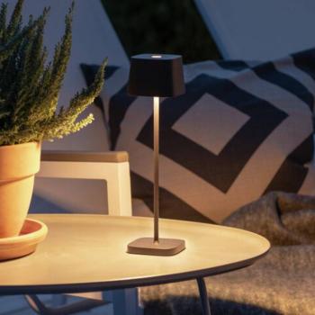 LED asztali világítás Capri-Mini kültérre, fekete kép