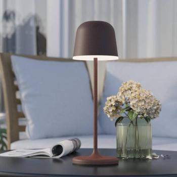 LED asztali világítás Mannera, akku, rozsdabarna kép