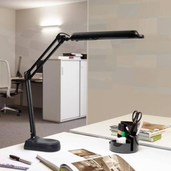 LED asztali világítás MAULatlantic, fekete, magasság 41 cm, állvánnyal kép