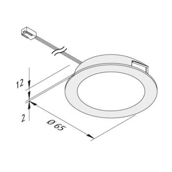 LED bútor fény FAR 58, acél 3W 3000K kép