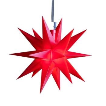 LED csillag, kültéri, 18 ágú Ø 12 cm elem, piros kép