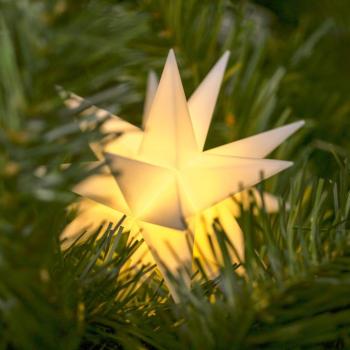 LED csillag kültéri, elem 18 ágú, Ø 12 cm fehér kép