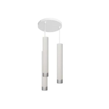  LED csillár TUBA 3xGU10/4,8W/230V fehér/fényes króm, kábelre szerelhető  kép
