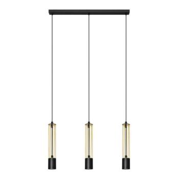  LED Csillár zsinóron BARS 3xGU10/4,8W/230V arany/fekete  kép