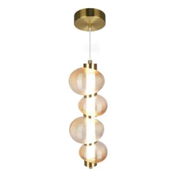  LED Csillár zsinóron BOLLA LED/17W/230V átm. 16 cm arany/füstös  kép
