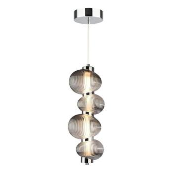  LED Csillár zsinóron BOLLA LED/17W/230V átm. 16 cm fényezett króm/füstös  kép