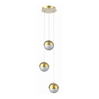  LED Csillár zsinóron FURNI 3xLED/5W/230V arany  kép