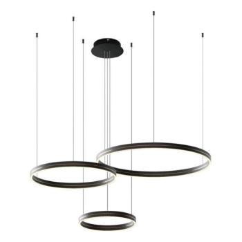  LED Csillár zsinóron GRAVITY LED/108W/230V fekete  kép
