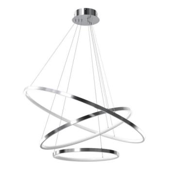  LED Csillár zsinóron HOOP LED/93W/230V átm. 80 cm 4000K fényezett króm  kép