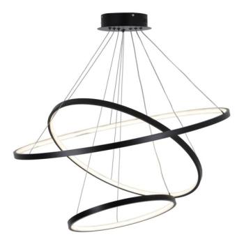  LED Csillár zsinóron LEA LED/60W/230V 4000K átm. 80 cm fekete  kép