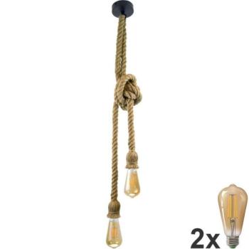  LED Csillár zsinóron ROPE 2xE27/10W/230V  kép