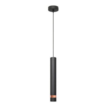  LED Csillár zsinóron TUBA 1xGU10/4,8W/230V fekete/réz  kép