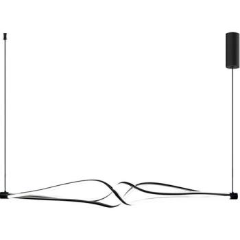  LED Csillár zsinóron TWISTER LED/56W/230V fekete  kép