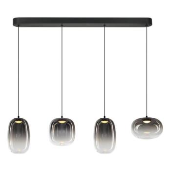  LED Csillár zsinóron VASO LED/15W/230V fekete/füstös  kép
