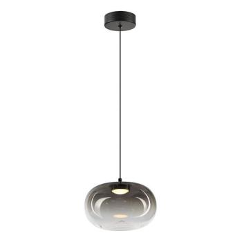  LED Csillár zsinóron VASO LED/4W/230V átm. 18 cm fekete/füstös  kép