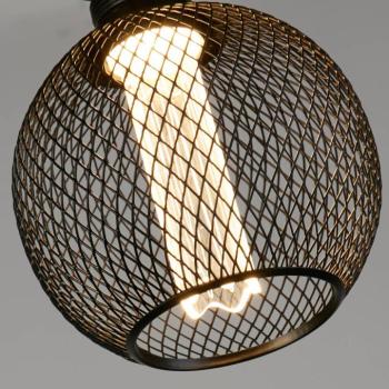 LED dekor izzó vezeték Globe E27 4,5W 2.700K fekete Mesh kép
