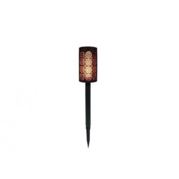 Led dekoráció , napelemes , mandala minta , meleg fehér , fáklya , kültéri , IP44 kép