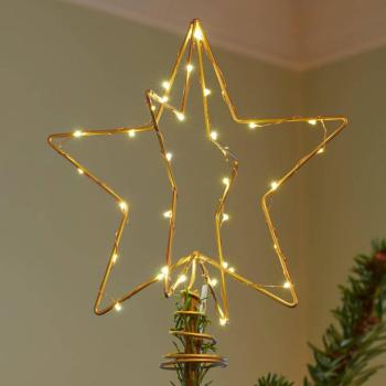 LED dekoratív fény karácsonyi csúcs, arany kép