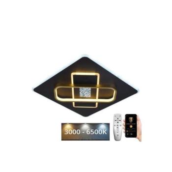 LED Dimmelhető mennyezeti lámpa LED/90W/230V fekete + távirányítás  kép