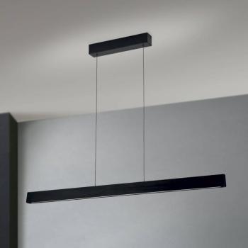 LED-es függesztett lámpa Tara, fekete, 120 cm hosszú, alumínium/acél kép