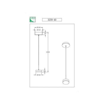LED-es függőlámpa Dunk, sárgaréz, 1-lámpás, 3000 K, fém kép