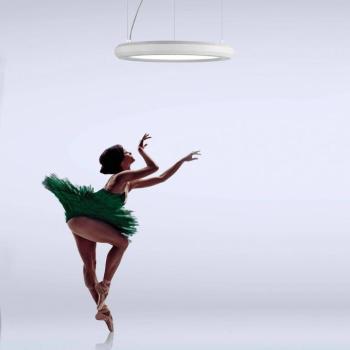 LED-es függőlámpa Materica belső Ø 60 cm fehér kép