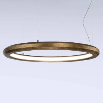 LED-es függőlámpa Materica belül Ø 90 cm sárgaréz kép