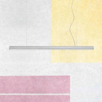 LED-es függőlámpa Materica Stick L, cement, 100 cm kép