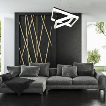 LED-es függőlámpa Nero, műanyag, fekete, kétlámpás, 80 W kép