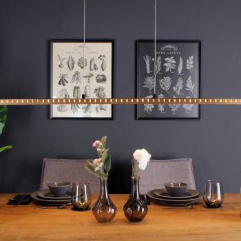 LED-es függőlámpa Solaris 3-Step-dim fa 120 cm kép