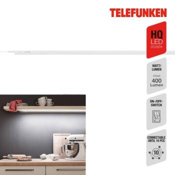 LED-es szekrény alatti lámpa Hephaistos, fehér, hossza 117 cm kép