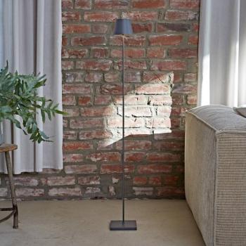 LED-es újratölthető állólámpa Nuindie IP54 120 cm-es kerek USB-C grafit kép