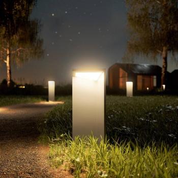 LED-es újratölthető napelemes lámpa Nusolar antracit, magasság 34cm kép