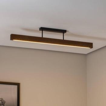 LED fa mennyezeti lámpa Teo, diófa, 96 cm, 3000 K kép