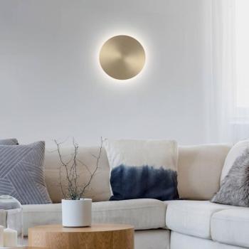 LED fali lámpa elem Puntua Ø 18 cm sárgaréz matt kép