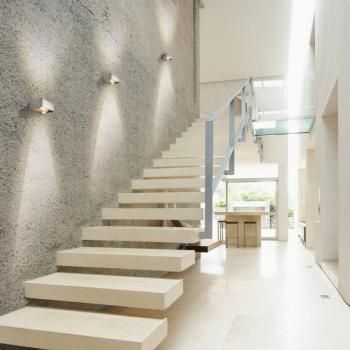 LED fali lámpa Focus 100, átlátszó lencsék, krómozott kép