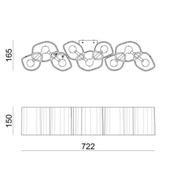 LED fali lámpa Honey 72,2 cm, szabályozható kép