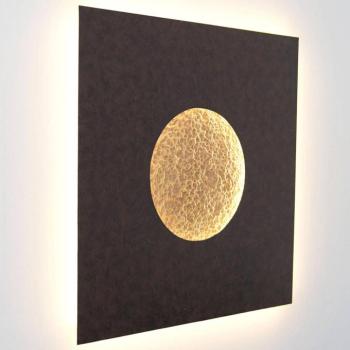 LED fali lámpa Luina, 80x80 cm, belül arany kép