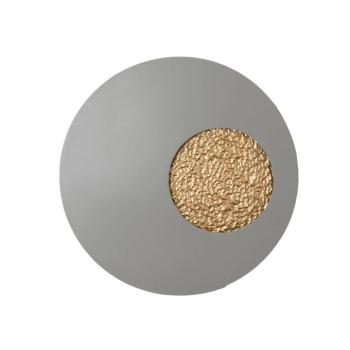LED fali lámpa Luna, szürke/arany színű, Ø 80 cm, vas kép