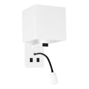  LED Fali lámpa MAGNUM 1xE27/40W/230V + LED/3W fehér  kép