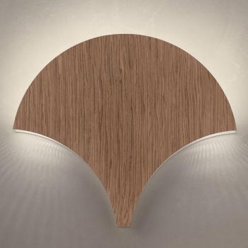LED fali lámpa Palm, diófa kép