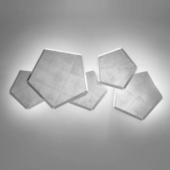LED fali lámpa Pleiadi levélezüsttel, 5 izzós kép