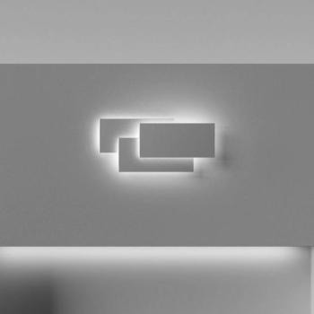 LED fali lámpa Trame, négyszögletes kép