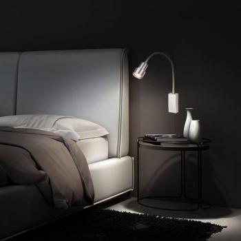 LED fali lámpa Tusi flexibilis karral, nikkel kép