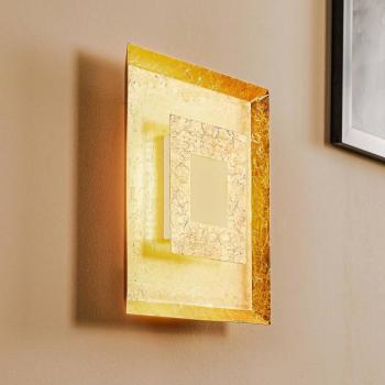 LED fali lámpa Window, 32x32 cm, arany színű kép