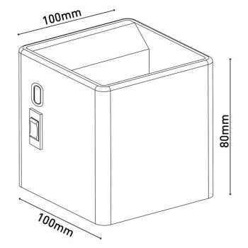 LED fali világítás Cube akku, mágneses, fekete kép
